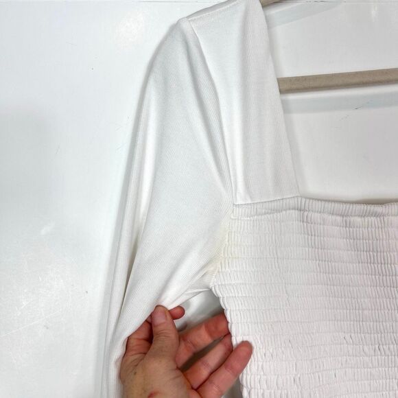 Lovers + Friends Devon Dress White Tie Wrap Dress Long Sleeve Mini medium Short - Picture 8 of 16